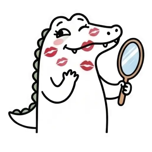 florak stickers, cute, funny, stickers, WhatsApp stickers, sticker pack, Alligator (67)